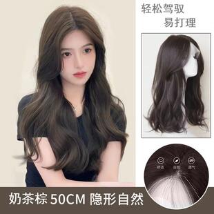 新款直销前蕾丝假发女大波浪全头套式自然整顶仿真新款中分八字刘