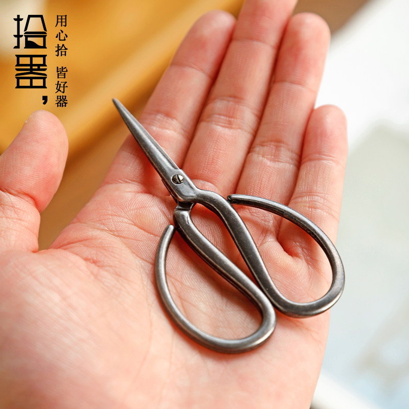 不锈钢茶叶袋小剪刀中式复古图片