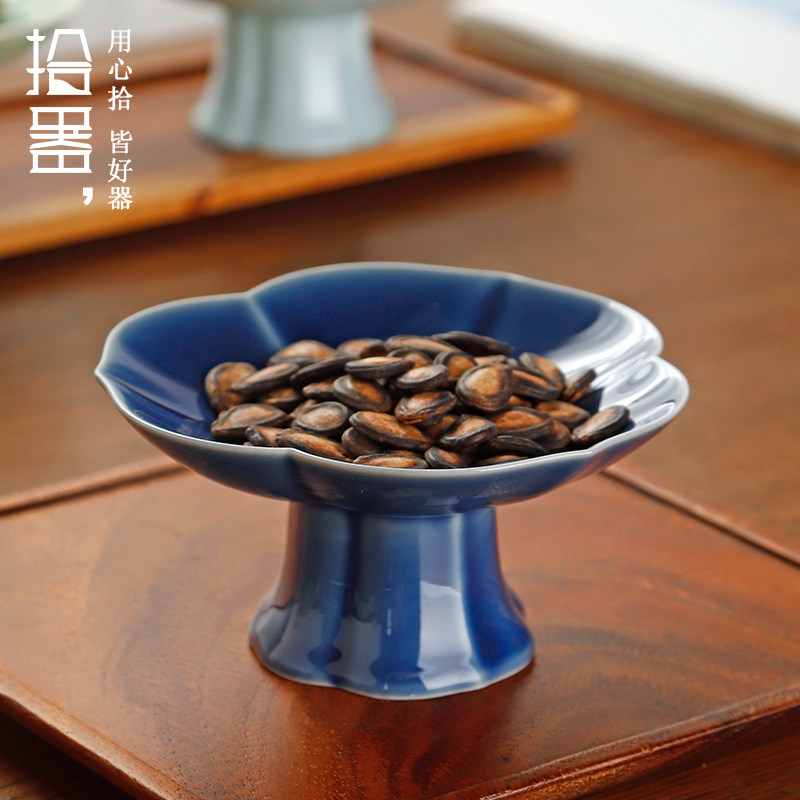 陶瓷家用中式复古高脚盘茶点盘点心盘托盘供佛果盘日式复古糕点盘,餐饮具,果盆/果盘/果篮,淘宝优惠券,粉丝福利购,淘宝优惠卷
