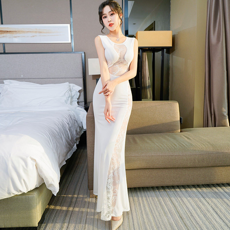 女装性感连衣裙2026新款时尚蕾丝工作技师服名媛车模夜店礼服