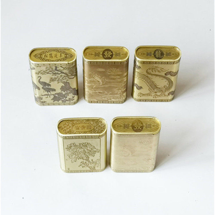 加厚便携式纯铜雕刻烟丝