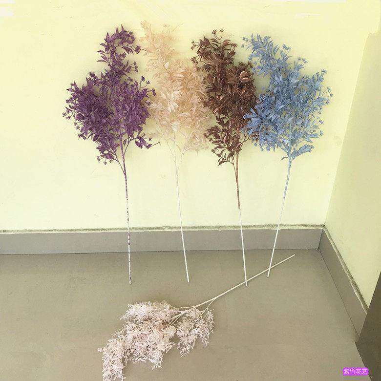 新款直销仿真芙蓉花芙蓉叶客厅摆件婚礼背景只/束装饰婚庆路引插