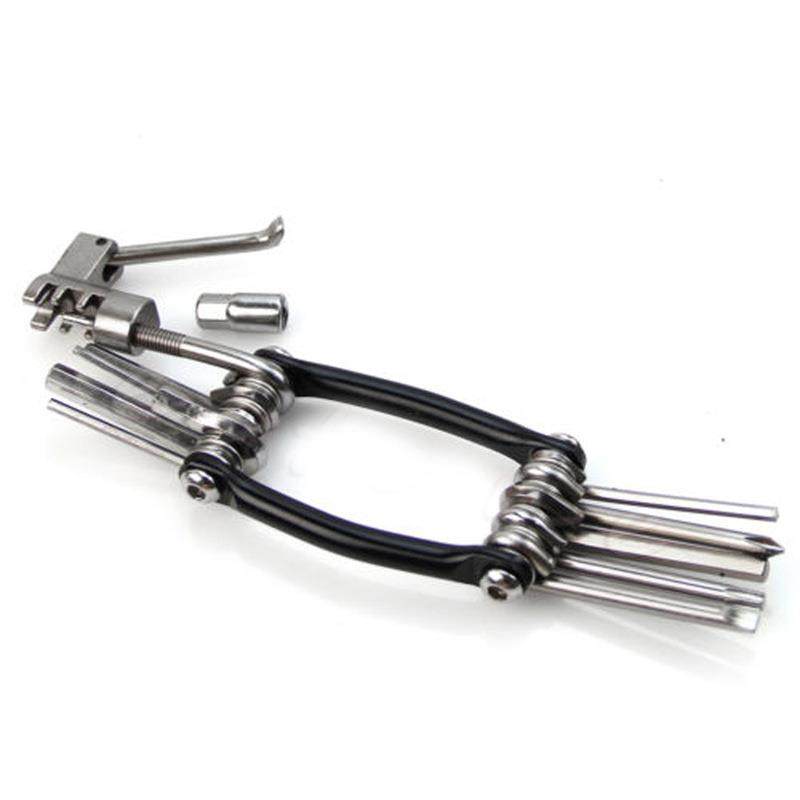 新款直销自行车/彩色11合1多功能组合修车工具带T25截链器/截链器