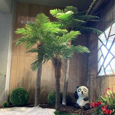 新款直销大型椰子树酒店摆放餐厅装饰假树玻璃钢仿真棕榈树假椰树