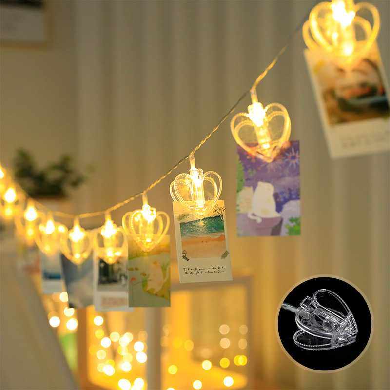 新款直销LED照片墙装饰彩灯星星爱心夹子串灯USB遥控款照片夹子灯,家装灯饰光源,氛围灯,淘宝优惠券,粉丝福利购,淘宝优惠卷