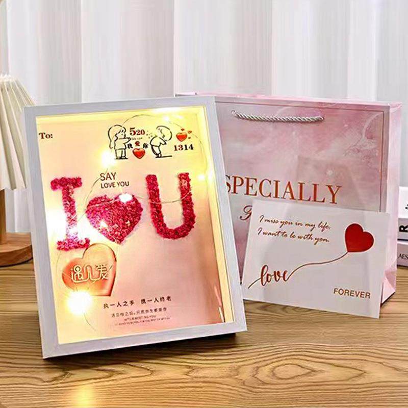 新款直销满天星干花相框 520干花相框 手工满天星干花母亲节礼物,家居饰品,DIY亲子装饰画,淘宝优惠券,粉丝福利购,淘宝优惠卷