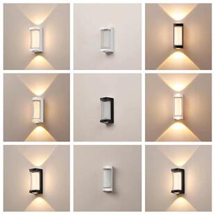 新款直销跨境中古风双层铝材壁燈户外防水简约现代客厅床头室内上