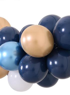 新款直销跨境热卖欧美火爆10寸2.2克墨蓝色乳胶气球 星空蓝夜蓝装