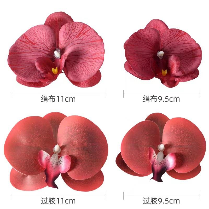 新款直销蝴蝶兰花头仿真花墙配件花材手工婚庆装饰花片瓣发夹头饰