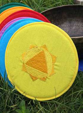 新款直销尼泊尔手工刺绣茶壶垫瑜伽馆装饰特色杯垫颂钵垫佛音碗底