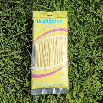新款直销O牌长条气球260编制造型条形加厚1.8克马卡龙肤色标准色