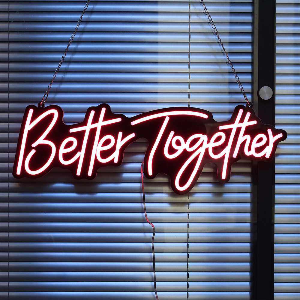 新款直销pvc霓虹灯better togther英文字母装饰灯发光字广告牌外,家装灯饰光源,氛围灯,淘宝优惠券,粉丝福利购,淘宝优惠卷