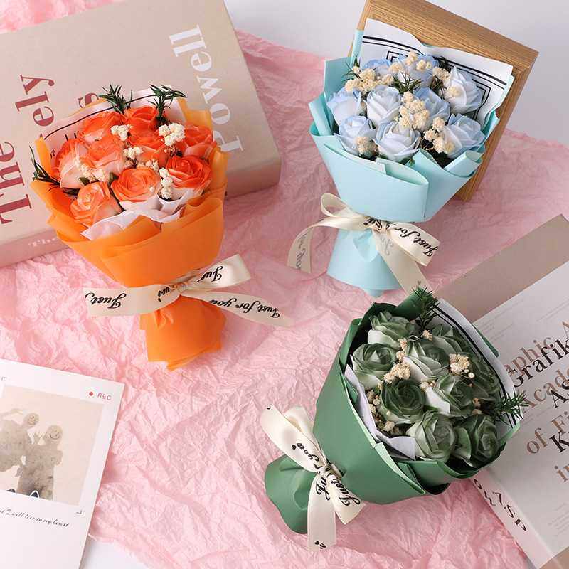 新款直销ins迷你9朵玫瑰小花束永生满天星MINI干花精致创意伴手礼,节庆用品/礼品,香皂花,淘宝优惠券,粉丝福利购,淘宝优惠卷