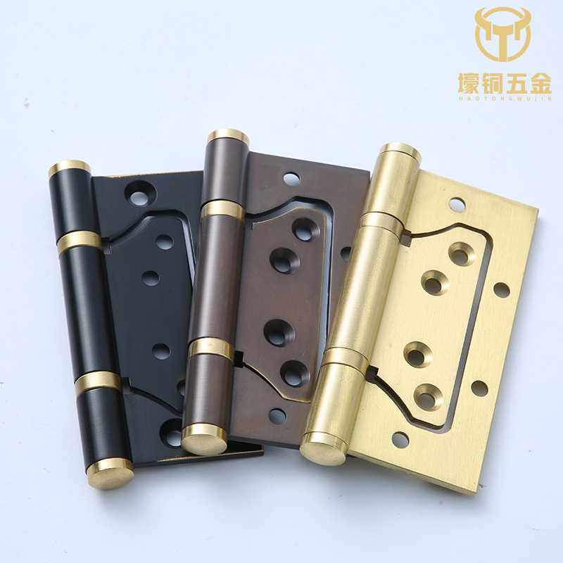 新款直销壕铜黄铜子母活合页免开槽4寸加厚铰链木门房门铜大柜门,基础建材,弹簧合页,淘宝优惠券,粉丝福利购,淘宝优惠卷