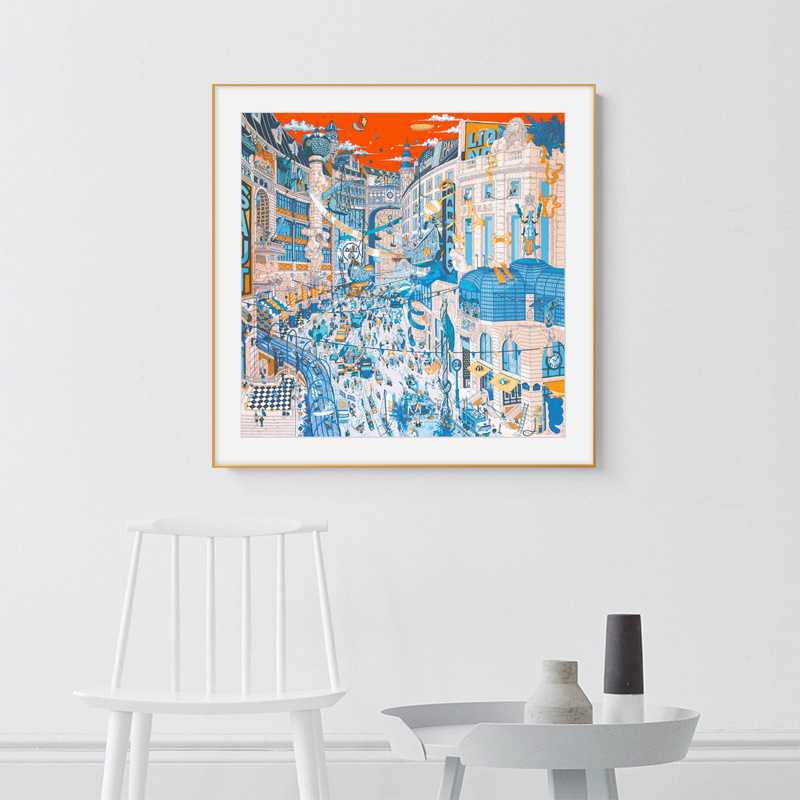 新款直销罗马玄关创意装饰画客厅餐厅正方形轻奢大幅挂画现代小众图片