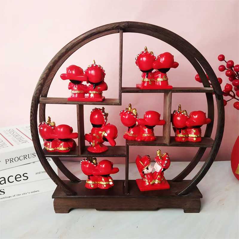 新款直销创意家居婚庆摆件树脂工艺品婚庆娃娃组合套装礼品装饰品