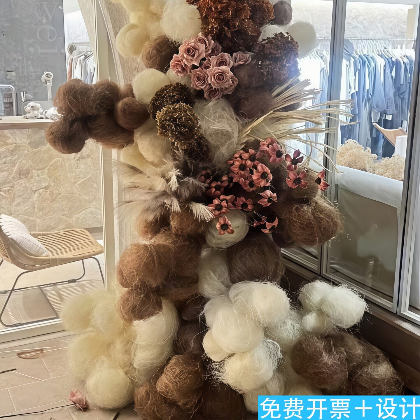 秋冬美拉德色店铺橱窗门头