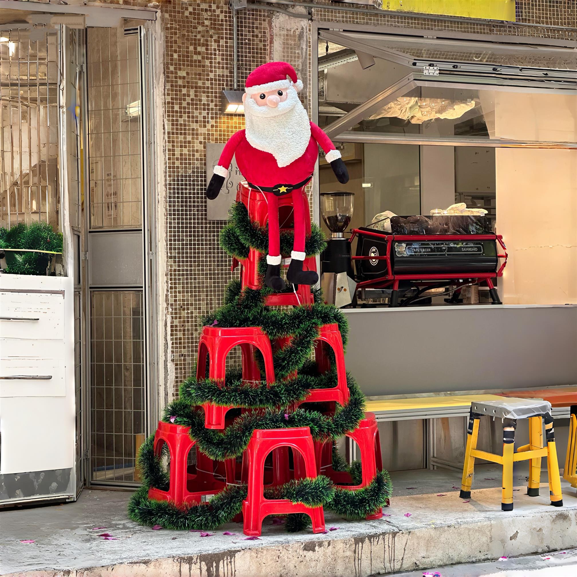 广东省凳圣诞树节日氛围感店铺美陈高颜值耶诞节装饰户外圣诞装饰