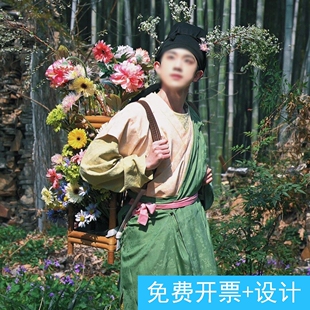 卖花郎同款花艺背篓明代传统簪花郎汉服景区花朝节游园会拍照道具