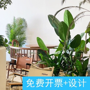 自然风仿真绿植花盆装饰店铺室内景观美陈高级仿生假绿植落地盆栽
