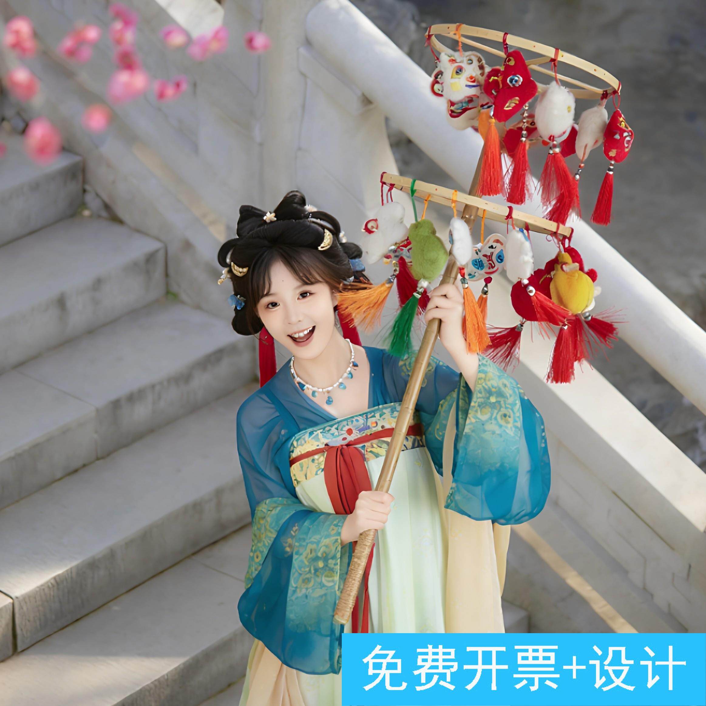 古风荷包架手工制作传统节日装扮喜庆挂件属民间工艺彩色流苏手持