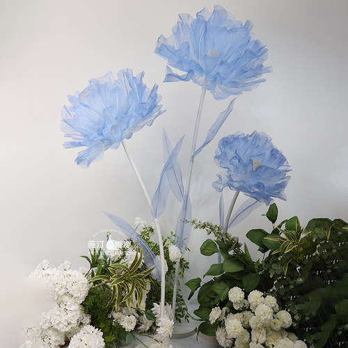欧根纱网红真丝花丝网花手工纸花