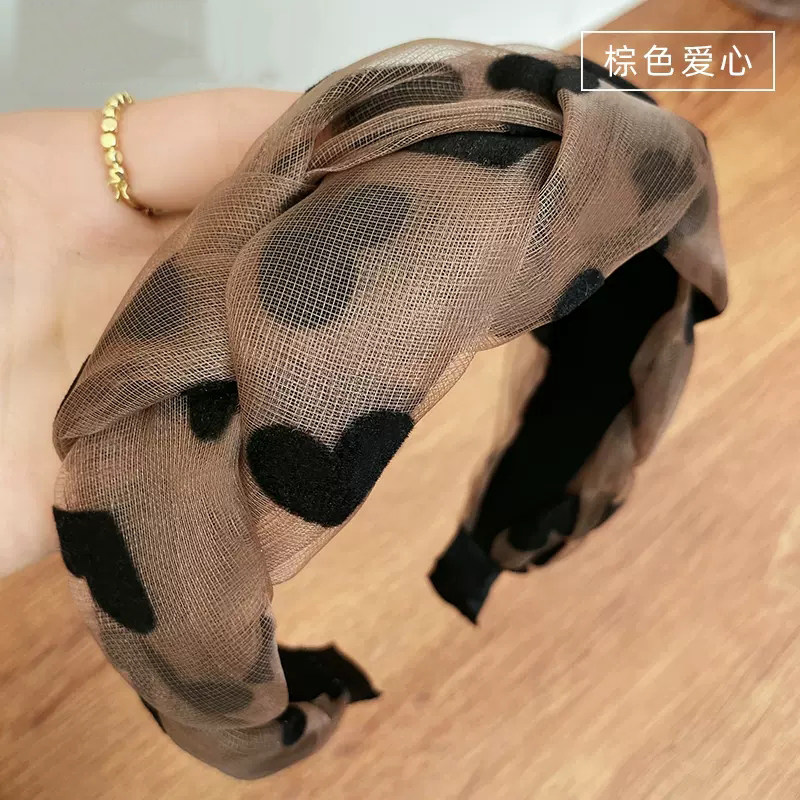 欧根纱发箍女新款高颅顶头