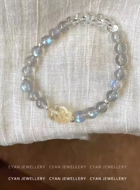 招财貔貅手串女2025新款小众精致高颜值转运水晶串珠大气月光手链