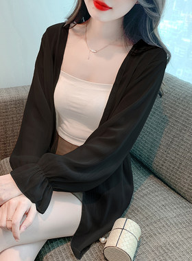 防晒衣女雪纺开衫小披肩长袖外套