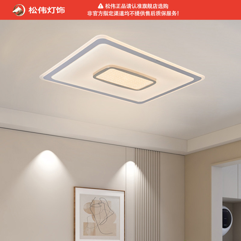 松伟【明图·Ultra】正品新款轻奢现代客厅卧室吸顶灯全光谱灯具