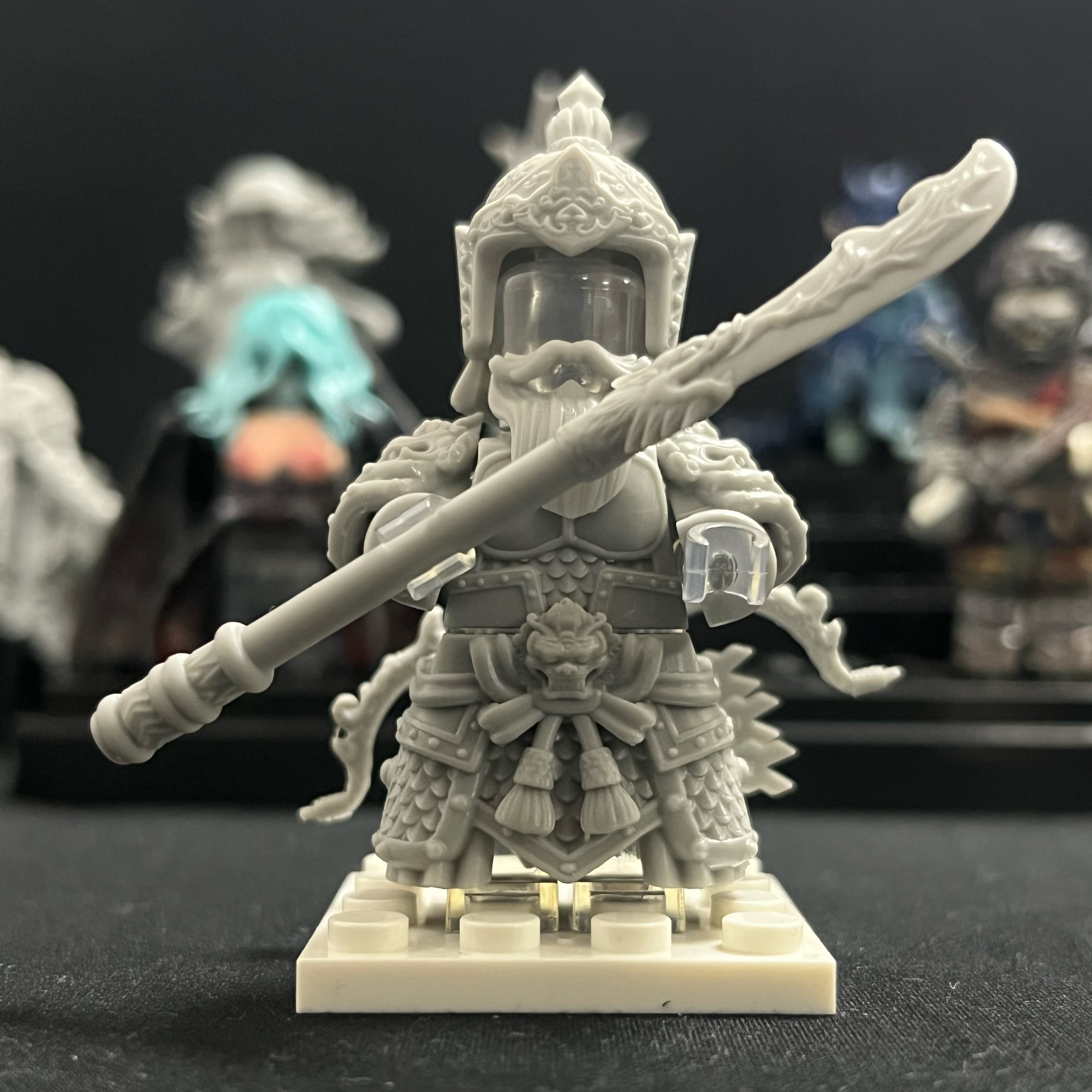 三国时期武将系列五虎上将黄忠3D打印积木古代人仔玩具兼容国产模