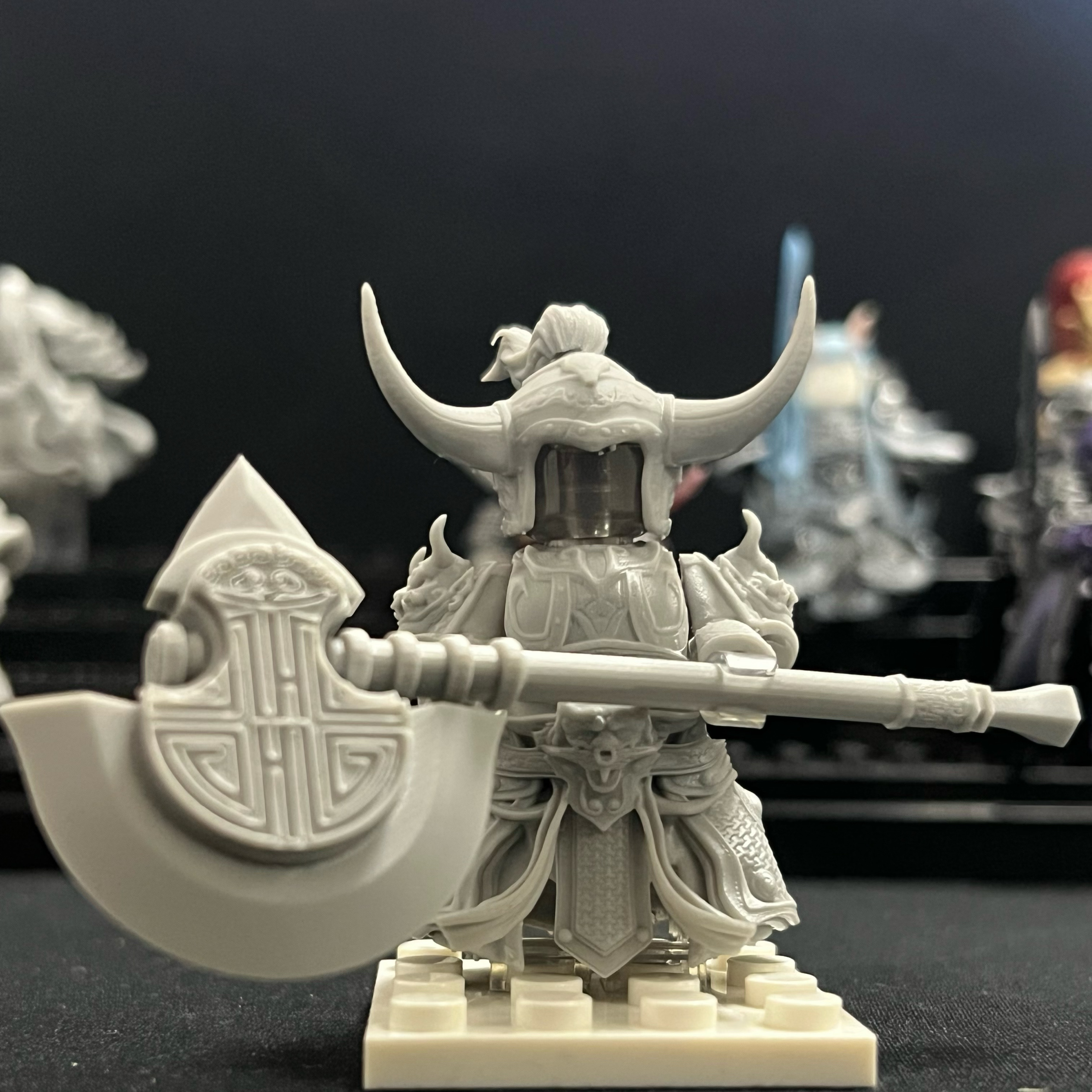 三国时期武将系列曹魏大牛金3D打印积木古代人仔玩具兼容国产白模