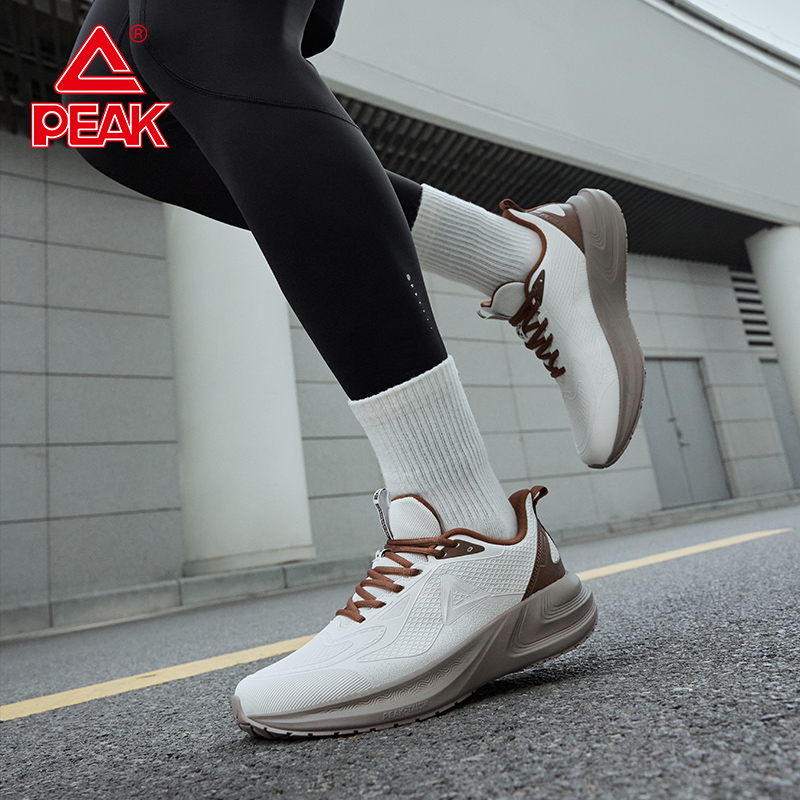 匹克态极御水跑步鞋男鞋秋新款皮面防泼水软底缓震耐磨训练运动鞋