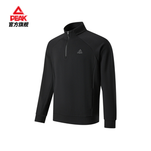 匹克正品速干半拉链抓毛长袖T恤春男户外休闲卫衣保暖上衣女