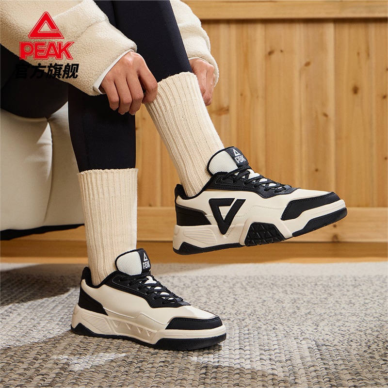 匹克棉鞋男黑白板鞋女加绒加棉保暖百搭休闲鞋子二棉鞋DM440217