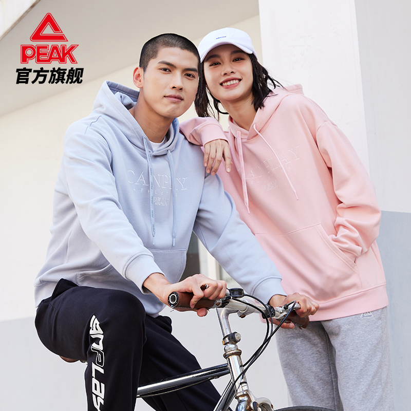连帽卫衣套头衫匹克加绒保暖