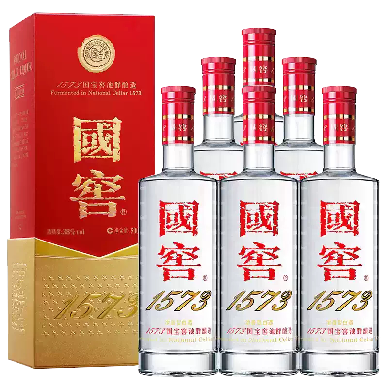 泸州老窖国窖1573浓香型白酒 38度500ml*6瓶送礼高端美酒