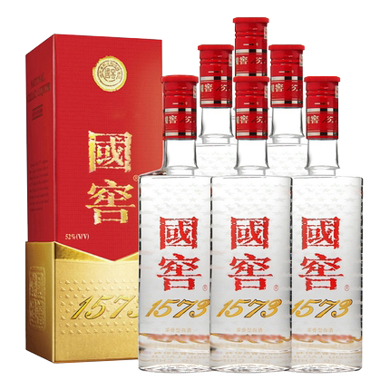 泸州老窖375ml*6瓶国窖1573经典装52度 浓香型白酒整箱酒水