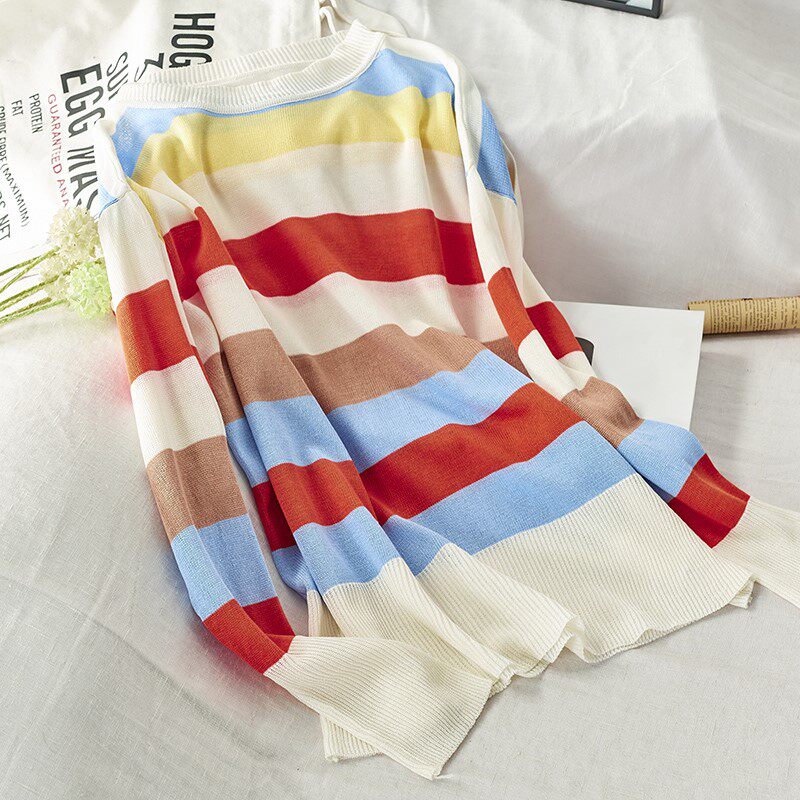 2019 Autumn new pattern College wind sweater Easy stripe knitting jacket Thin section Socket jacket 39006in the Women's clothing/Boutique , Wool sweater  category - from Buy2taobao.com to provide professional Taobao agent buy service