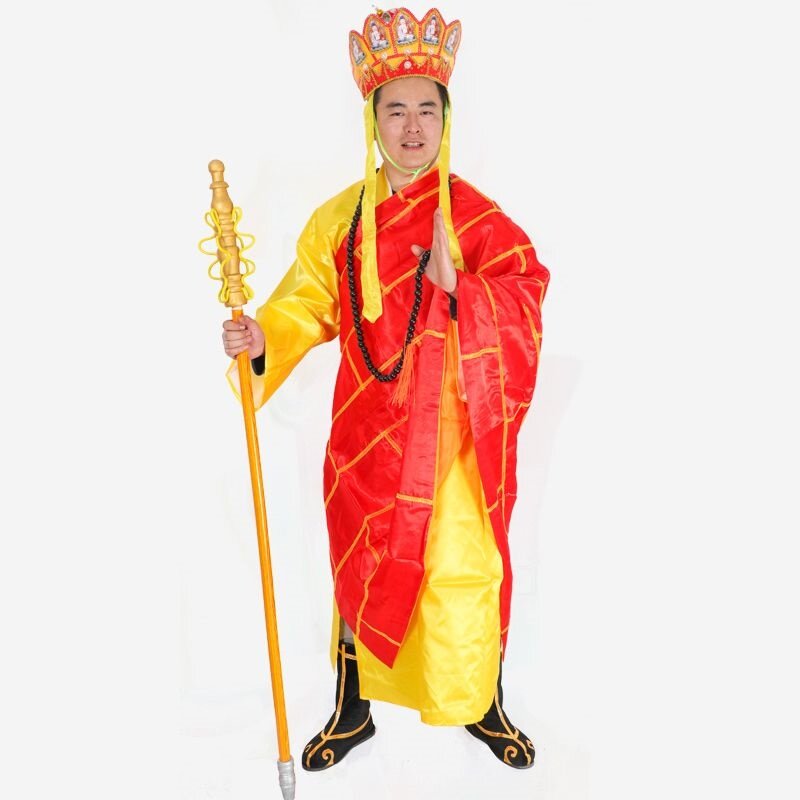 特卖唐僧全套演出服装道具唐三藏衣服袈裟佛帽法海服装西游记角色