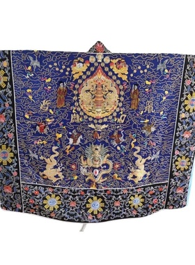 特卖宝蓝色复原清代老法衣道家高功法衣道士服班衣霄台衣经衣道袍