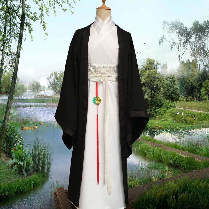 新款古装男汉服仙气老神仙服装太上老君太白金星姜子牙月老道士长