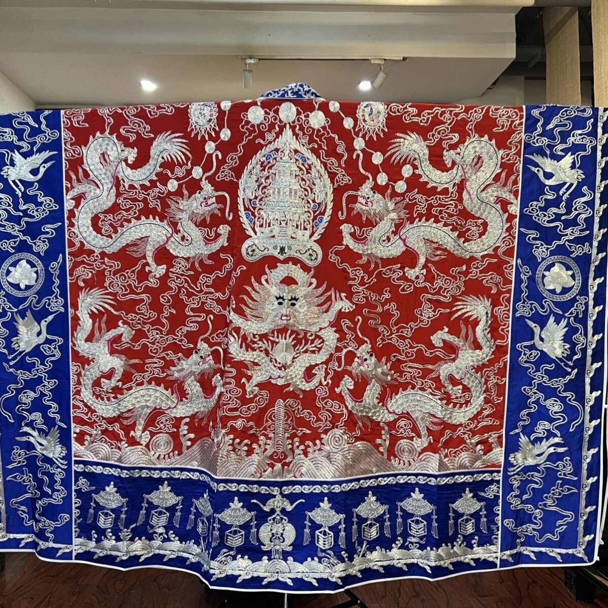 特卖道士服高功服复原白银仿手工紫薇琼台五龙法衣降衣道袍
