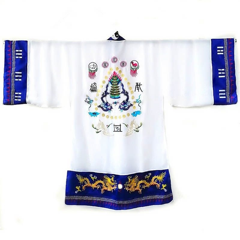 特卖道家用品白色宵台衣道袍长袍道服经衣小袖台服饰道士服装高功