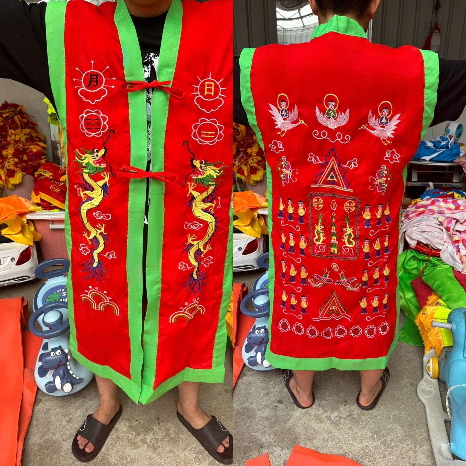 特卖二十四真人双龙道服道家降衣道士法衣用品道袍刺绣功法红色八