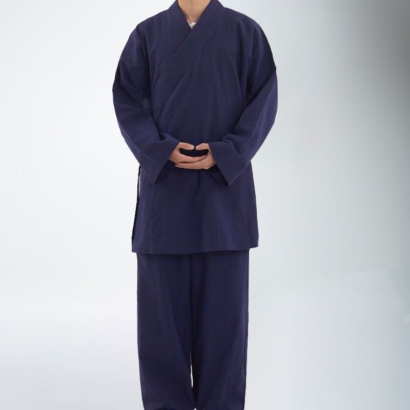 特卖道服春夏太极服武当道士服三清领道袍男长褂斜襟道袍女短褂练