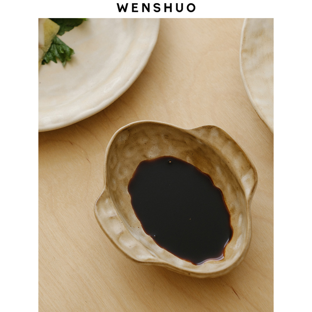 WENSHUO 侘寂风陶瓷灯笼酱料碟酱料盅果酱黄油料碟小菜碗碟子复古,餐饮具,碟,淘宝优惠券,粉丝福利购,淘宝优惠卷