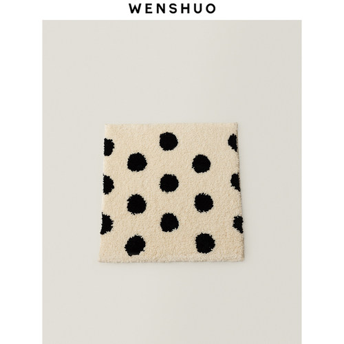 WENSHUO复古波点簇绒椅垫四季