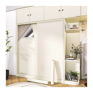 衣柜推拉门贴纸移门柜门改色贴膜改造桌面柜子家具翻新自粘肤感膜