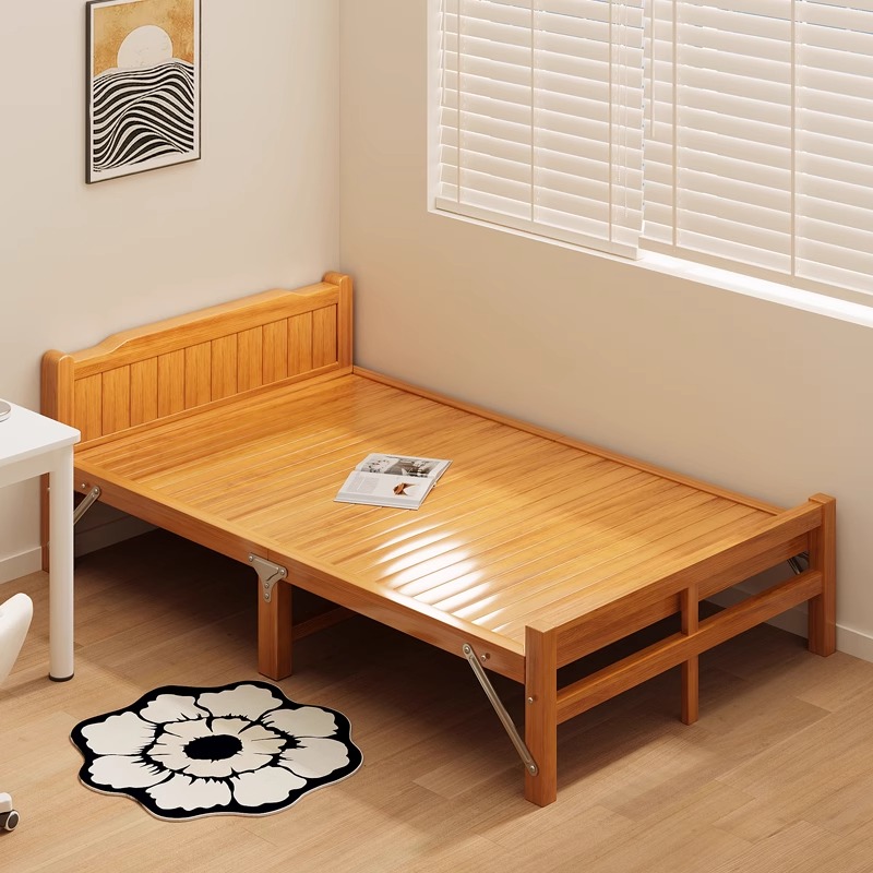 竹床折叠床成人家用午休凉床办公室午睡床加固简易老式硬板单人床